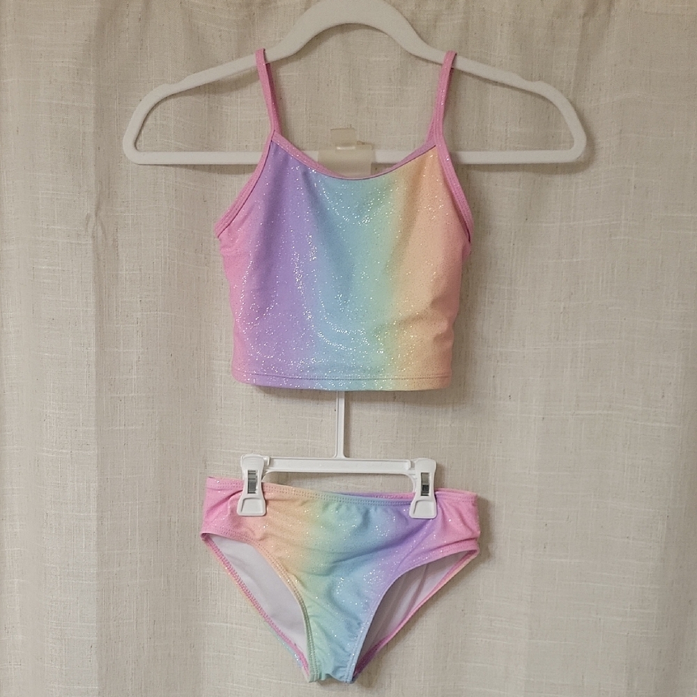 Kinnly Rainbow Glitter Bikini Set